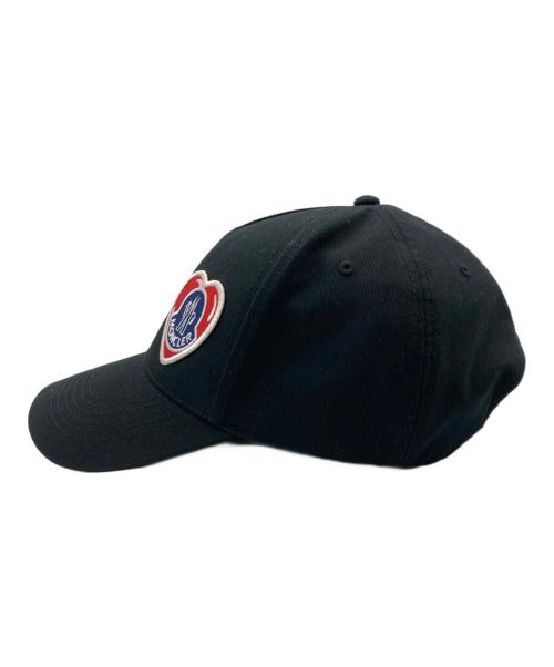 MONCLER（モンクレール）MONCLER (モンクレール) パッチディテール キャップ ブラックの古着・服飾アイテム