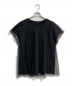 UNTITLEDアンタイトル）の古着「エアリーチュールカットソー」｜ブラック