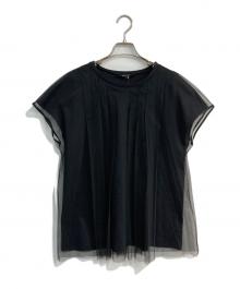 UNTITLED（アンタイトル）の古着「エアリーチュールカットソー」｜ブラック