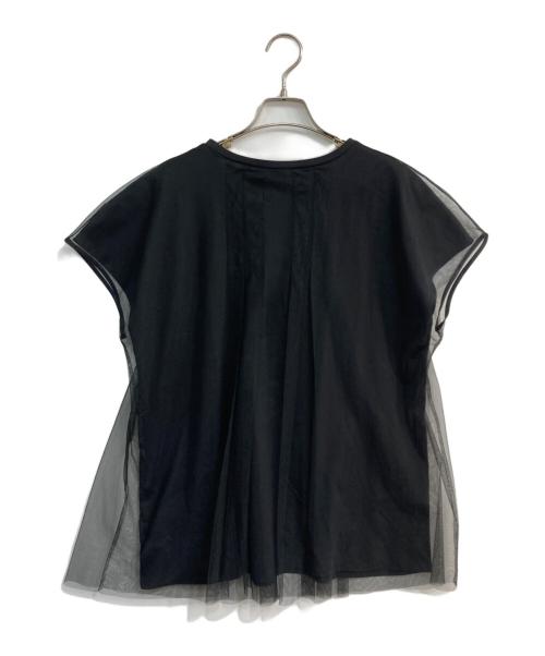 UNTITLED（アンタイトル）UNTITLED (アンタイトル) エアリーチュールカットソー ブラック サイズ:4 未使用品の古着・服飾アイテム