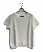 LAUREN RALPH LAURENローレンラルフローレン）の古着「半袖ニット　200017210」｜ホワイト