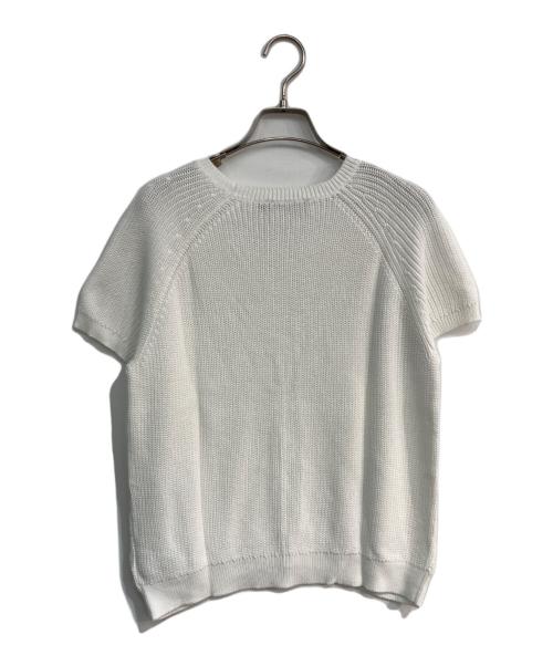 LAUREN RALPH LAUREN（ローレンラルフローレン）LAUREN RALPH LAUREN (ローレンラルフローレン) 半袖ニット　200017210 ホワイト サイズ:Lの古着・服飾アイテム