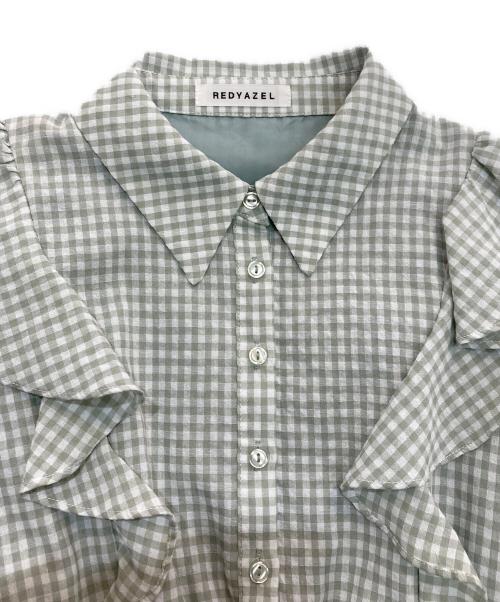 REDYAZEL（レディアゼル）REDYAZEL (レディアゼル) ギンガム半袖ワンピース グリーン×ホワイト サイズ:Freeの古着・服飾アイテム