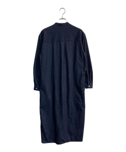 LACOSTE（ラコステ）LACOSTE (ラコステ) インディゴライクニットシャツドレス　EF865LJ ネイビー サイズ:34の古着・服飾アイテム