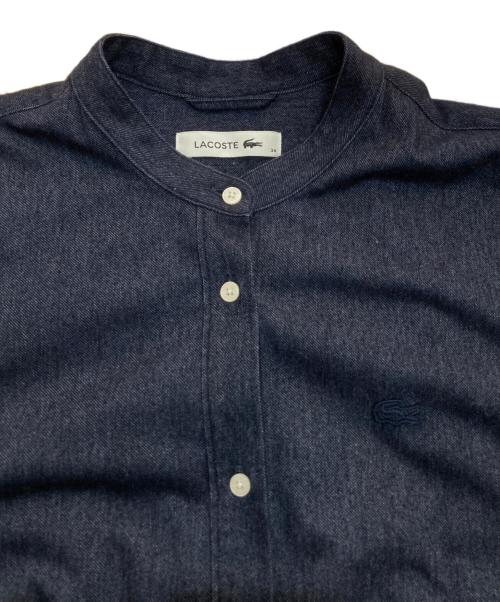 LACOSTE（ラコステ）LACOSTE (ラコステ) インディゴライクニットシャツドレス　EF865LJ ネイビー サイズ:34の古着・服飾アイテム