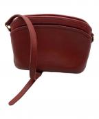COACHコーチ）の古着「レザーショルダーバッグ」｜レッド