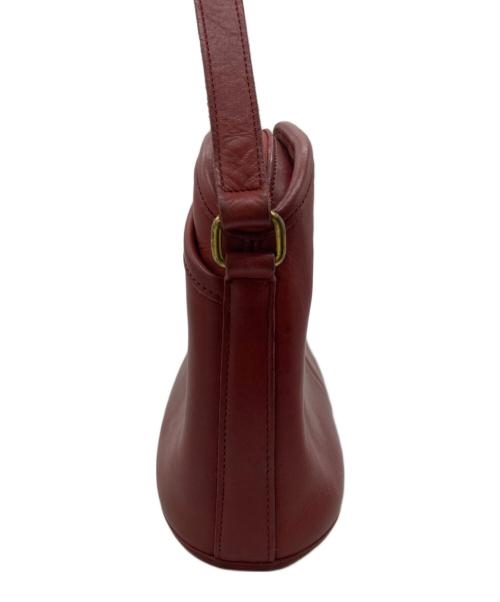 COACH（コーチ）COACH (コーチ) レザーショルダーバッグ レッドの古着・服飾アイテム