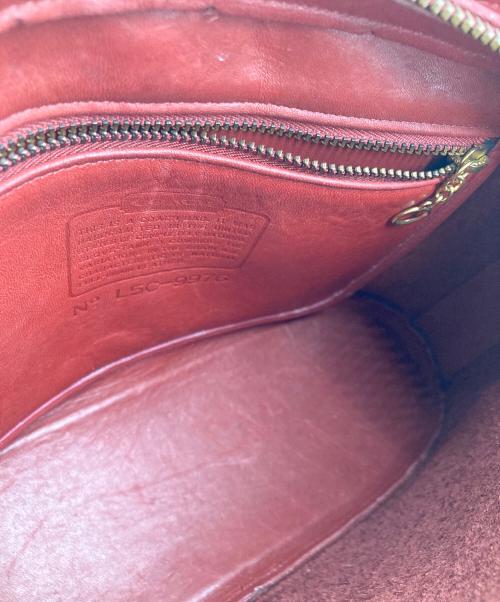 COACH（コーチ）COACH (コーチ) レザーショルダーバッグ レッドの古着・服飾アイテム