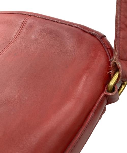 COACH（コーチ）COACH (コーチ) レザーショルダーバッグ レッドの古着・服飾アイテム