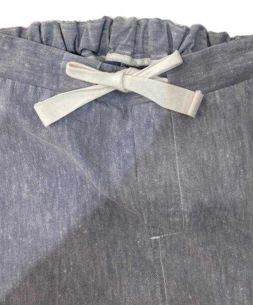 MM6 Maison Margiela（エムエムシックスメゾンマルジェラ）MM6 Maison Margiela (エムエムシックスメゾンマルジェラ) リネンボリュームフレアスカート ブルー サイズ:38の古着・服飾アイテム