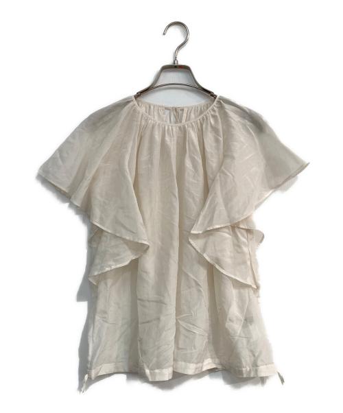 TOMORROW LAND（トゥモローランド）TOMORROW LAND (トゥモローランド) コットンシルク フレアスリーブブラウス アイボリー サイズ:36の古着・服飾アイテム