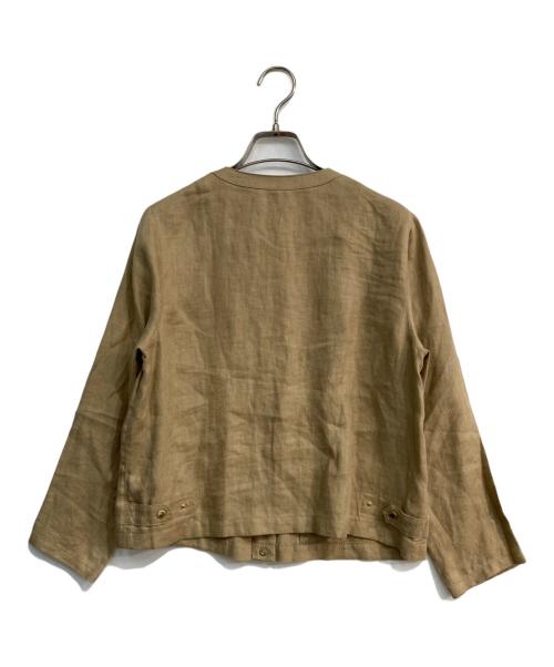 MACKINTOSH PHILOSOPHY（マッキントッシュ フィロソフィー）MACKINTOSH PHILOSOPHY (マッキントッシュ フィロソフィー) リネンノーカラージャケット ベージュ サイズ:38の古着・服飾アイテム