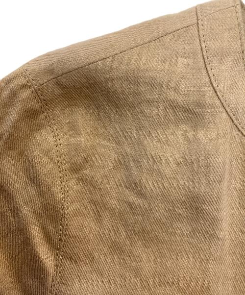 MACKINTOSH PHILOSOPHY（マッキントッシュ フィロソフィー）MACKINTOSH PHILOSOPHY (マッキントッシュ フィロソフィー) リネンノーカラージャケット ベージュ サイズ:38の古着・服飾アイテム