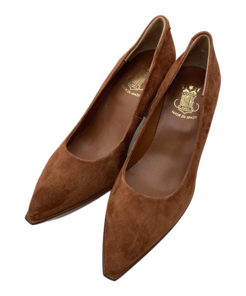 CALZADOS（カルザドス）CALZADOS (カルザドス) ハイヒールパンプス ブラウン サイズ:37の古着・服飾アイテム