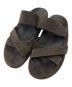 ISLAND SLIPPER（アイランドスリッパ）の古着「スウェードクロスストラップサンダル」｜ブラウン