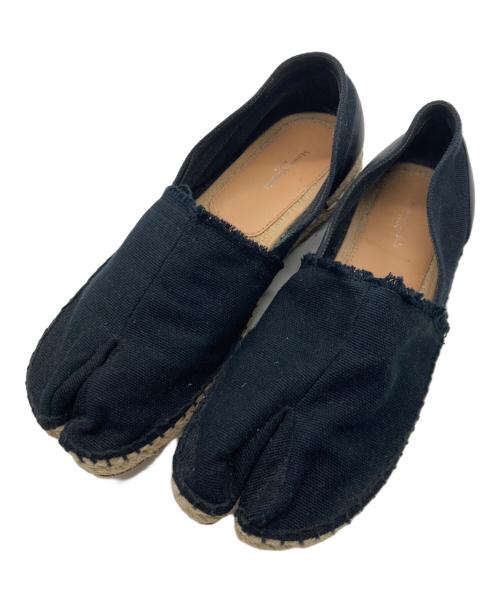 Maison Margiela（メゾンマルジェラ）Maison Margiela (メゾンマルジェラ) Tabi COTTON ESPADRILLES ブラック サイズ:40の古着・服飾アイテム