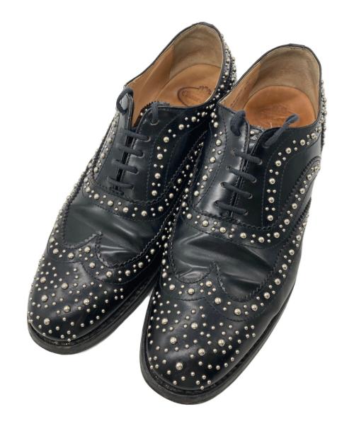 CHURCH'S（チャーチ）CHURCH'S (チャーチ) スタッズウィングチップシューズ ブラック サイズ:37 1/2の古着・服飾アイテム