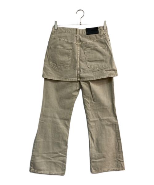 emmi atelier（エミアトリエ）emmi atelier (エミアトリエ) スカートレイヤードセミフレアパンツ　25SS　13WFP251069 ベージュ サイズ:1の古着・服飾アイテム