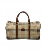 Burberry'sバーバリーズ）の古着「ノバチェックボストンバッグ」｜ベージュ