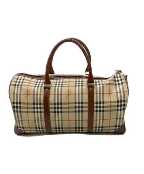 Burberry's（バーバリーズ）Burberry's (バーバリーズ) ノバチェックボストンバッグ ベージュの古着・服飾アイテム