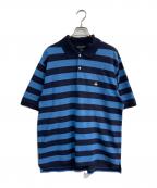 BROOKS BROTHERSブルックスブラザーズ）の古着「ボーダーポロシャツ」｜ブルー×ネイビー