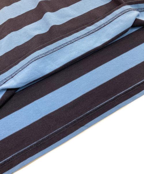 BROOKS BROTHERS（ブルックスブラザーズ）BROOKS BROTHERS (ブルックスブラザーズ) ボーダーポロシャツ ブルー×ネイビー サイズ:Lの古着・服飾アイテム