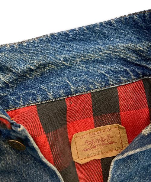 LEVI'S（リーバイス）LEVI'S (リーバイス) 裏地ネルデニムジャケット　80‘s-90‘s USA製　70411-0816 インディゴ サイズ:42Rの古着・服飾アイテム
