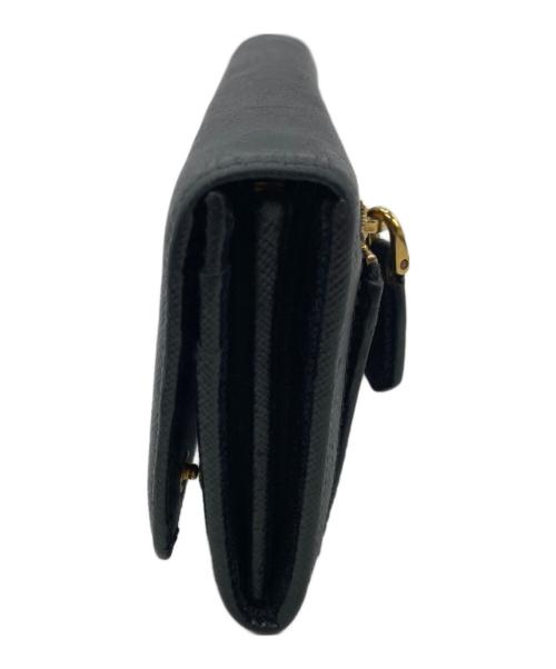 PRADA（プラダ）PRADA (プラダ) サフィアーノレザー 財布 ブラックの古着・服飾アイテム