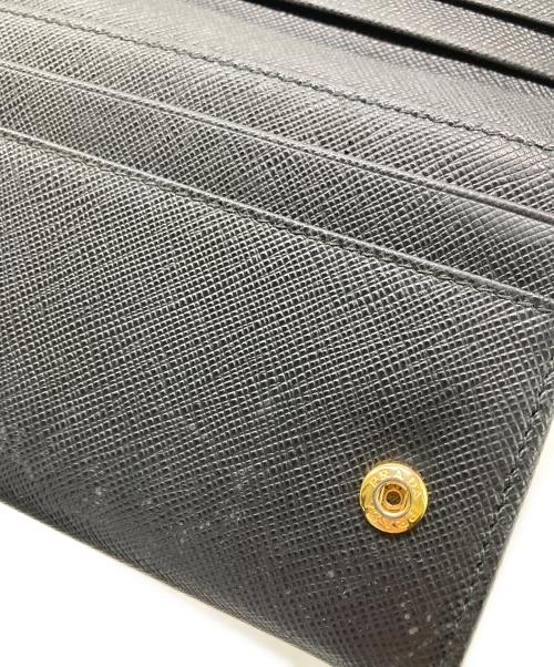 PRADA（プラダ）PRADA (プラダ) サフィアーノレザー 財布 ブラックの古着・服飾アイテム