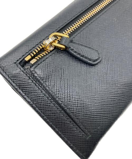 PRADA（プラダ）PRADA (プラダ) サフィアーノレザー 財布 ブラックの古着・服飾アイテム