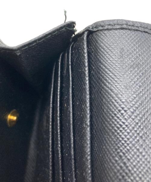 PRADA（プラダ）PRADA (プラダ) サフィアーノレザー 財布 ブラックの古着・服飾アイテム