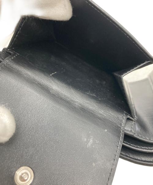 CELINE（セリーヌ）CELINE (セリーヌ) バイフォールドウォレット / クロコダイル型押しカーフスキン　10C873CUX ブラックの古着・服飾アイテム