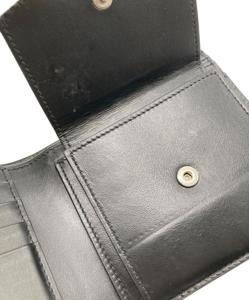 CELINE（セリーヌ）CELINE (セリーヌ) バイフォールドウォレット / クロコダイル型押しカーフスキン　10C873CUX ブラックの古着・服飾アイテム