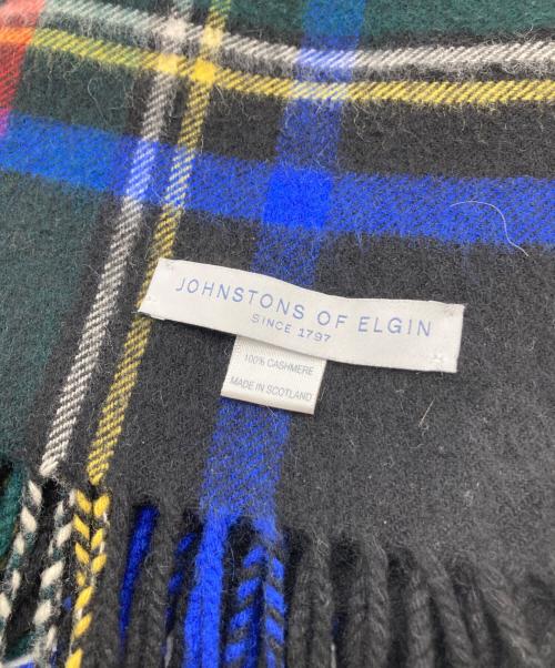JOHNSTONS OF ELGIN（ジョンストンズオブエルガン）JOHNSTONS OF ELGIN (ジョンストンズオブエルガン) カシミヤチェックマフラー レッド×グリーンの古着・服飾アイテム