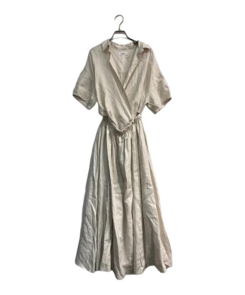 ebure（エブール）ebure (エブール) ボタニカルリネンワンピース　3310300304 アイボリー サイズ:36の古着・服飾アイテム