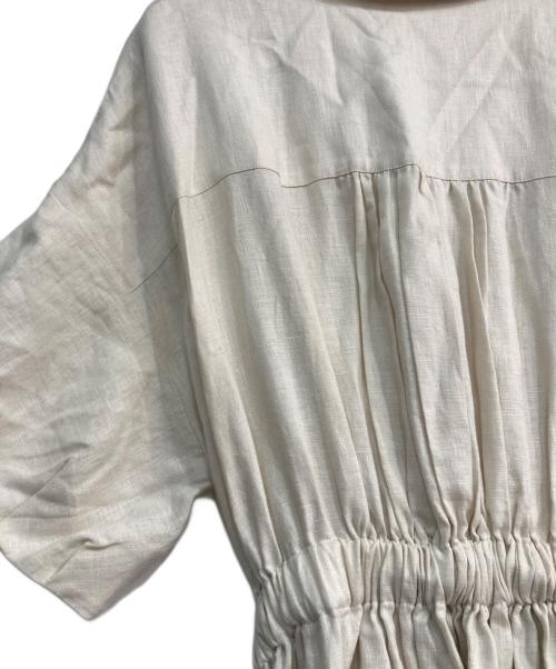 ebure（エブール）ebure (エブール) ボタニカルリネンワンピース　3310300304 アイボリー サイズ:36の古着・服飾アイテム