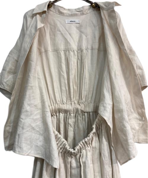 ebure（エブール）ebure (エブール) ボタニカルリネンワンピース　3310300304 アイボリー サイズ:36の古着・服飾アイテム