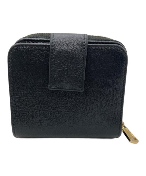 Yves Saint Laurent（イヴサンローラン）Yves Saint Laurent (イヴサンローラン) YSLロゴラウンドファスナーウォレット ブラックの古着・服飾アイテム