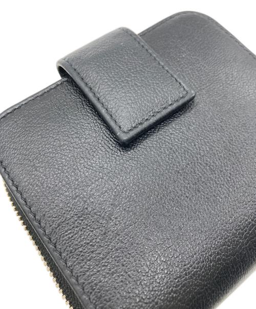 Yves Saint Laurent（イヴサンローラン）Yves Saint Laurent (イヴサンローラン) YSLロゴラウンドファスナーウォレット ブラックの古着・服飾アイテム