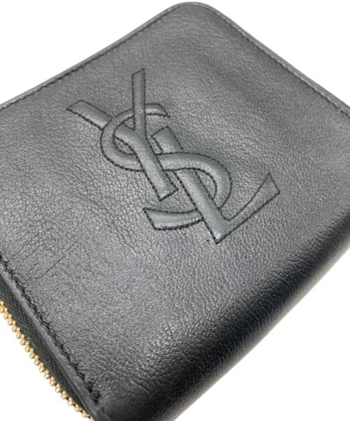 Yves Saint Laurent（イヴサンローラン）Yves Saint Laurent (イヴサンローラン) YSLロゴラウンドファスナーウォレット ブラックの古着・服飾アイテム