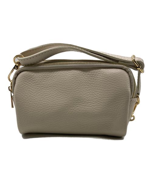 MILLELA FIRENZE（ミレッラフィレンツェ）MILLELA FIRENZE (ミレッラフィレンツェ) レザーショルダーバッグ ベージュの古着・服飾アイテム