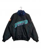 MAJESTIC ATHLETICマジェスティック アスレティック）の古着「ナイロンジャケット　ダイアモンドバックス　RN53157」｜ブラック
