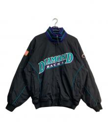 MAJESTIC ATHLETIC（マジェスティック アスレティック）の古着「ナイロンジャケット　ダイアモンドバックス　RN53157」｜ブラック