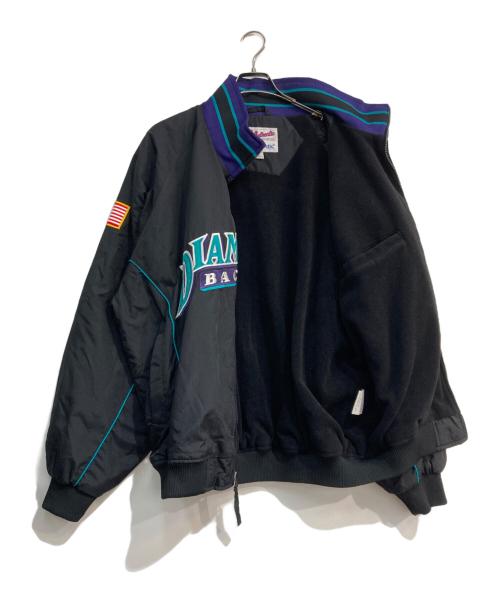 MAJESTIC ATHLETIC（マジェスティック アスレティック）Majestic Athletic (マジェスティック アスレティック) ナイロンジャケット　ダイアモンドバックス　RN53157 ブラック サイズ:XLの古着・服飾アイテム