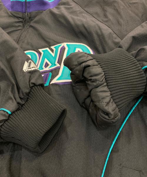 MAJESTIC ATHLETIC（マジェスティック アスレティック）Majestic Athletic (マジェスティック アスレティック) ナイロンジャケット　ダイアモンドバックス　RN53157 ブラック サイズ:XLの古着・服飾アイテム