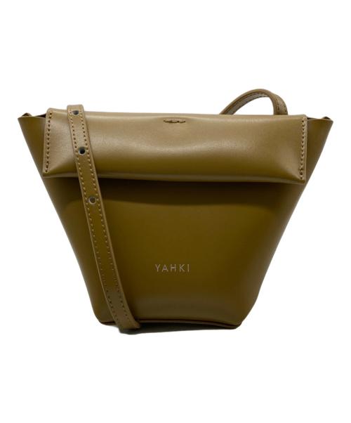 YAHKI（ヤーキ）YAHKI (ヤーキ) レザーショルダーバッグ オリーブの古着・服飾アイテム