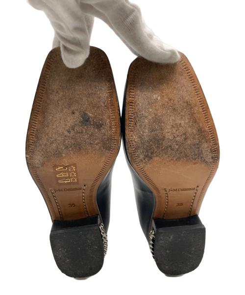 J&M DAVIDSON（ジェイ＆エム デヴィッドソン）J&M DAVIDSON (ジェイ＆エム デヴィッドソン) バイカラースクエアトゥーシューズ ベージュ×ブラック サイズ:35の古着・服飾アイテム