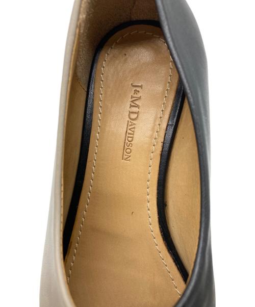 J&M DAVIDSON（ジェイ＆エム デヴィッドソン）J&M DAVIDSON (ジェイ＆エム デヴィッドソン) バイカラースクエアトゥーシューズ ベージュ×ブラック サイズ:35の古着・服飾アイテム