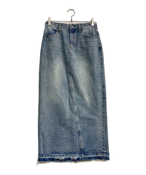 YENN（イエン）YENN (イエン) ダメージ加工デニムスカート　Y241-21026QU インディゴ サイズ:36の古着・服飾アイテム
