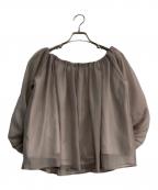 Snidelスナイデル）の古着「オフショルボリュームブラウス　 25SS　SWFB251166」｜ブラウン